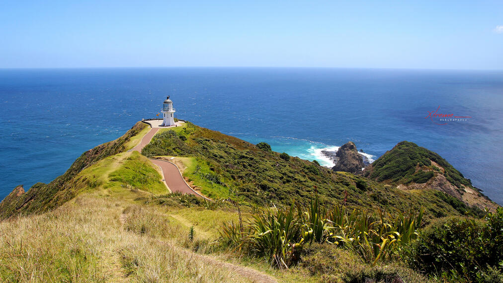 Cape Reinga, the northwestern most tip of New Zealand, 2013